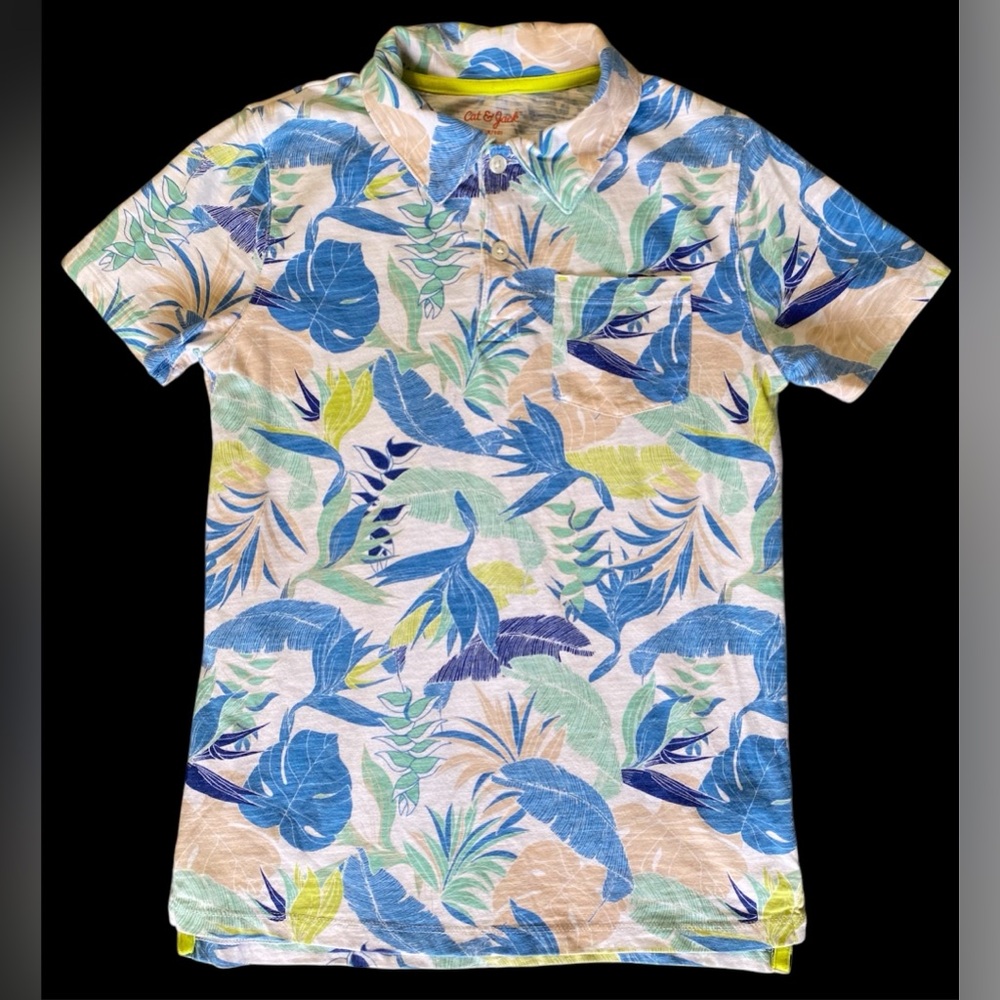 Cat & Jack | Boys | Tropical | Button Up Shirt | Size 8/10